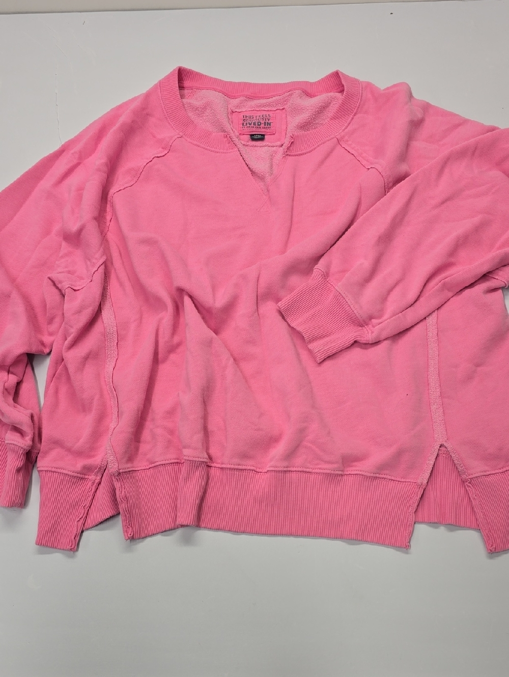 American Age‎ Pink Scoop Neck Crew Sweatshirt